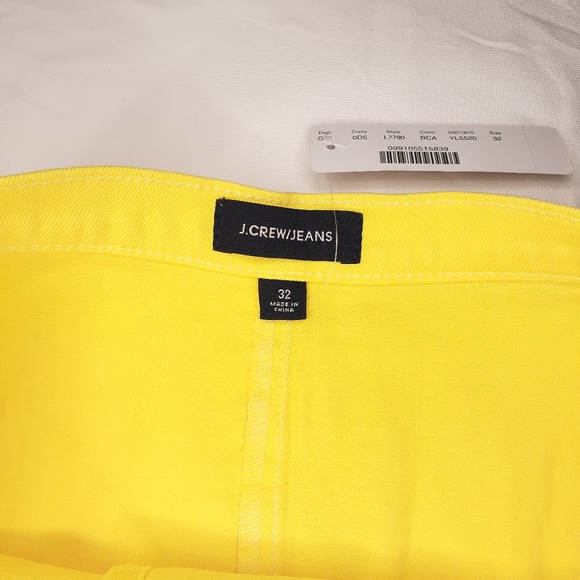 J Crew Yellow Garment-dyed Japanese Denim Wrap Mini Skirt Size 32 - Picture 4 of 8